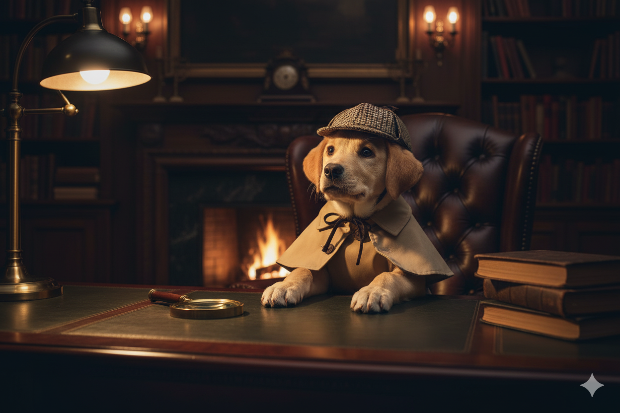 Victorian Pet Detective Portrait